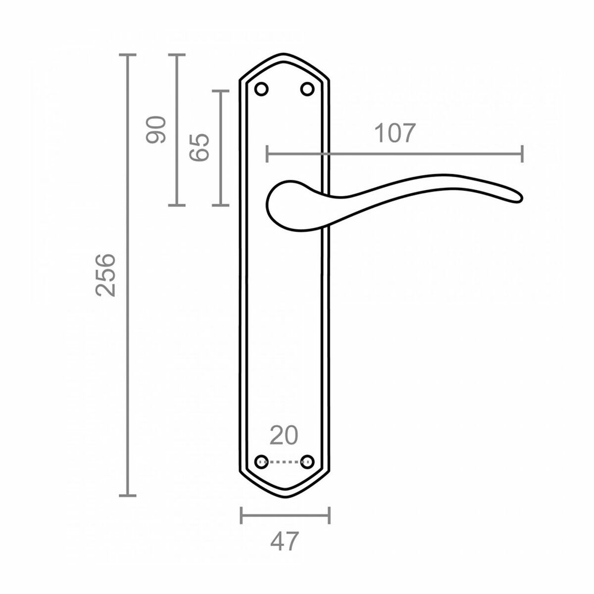 uppsättning handtag EDM 85431 202 25,6 x 4,7 cm - 5