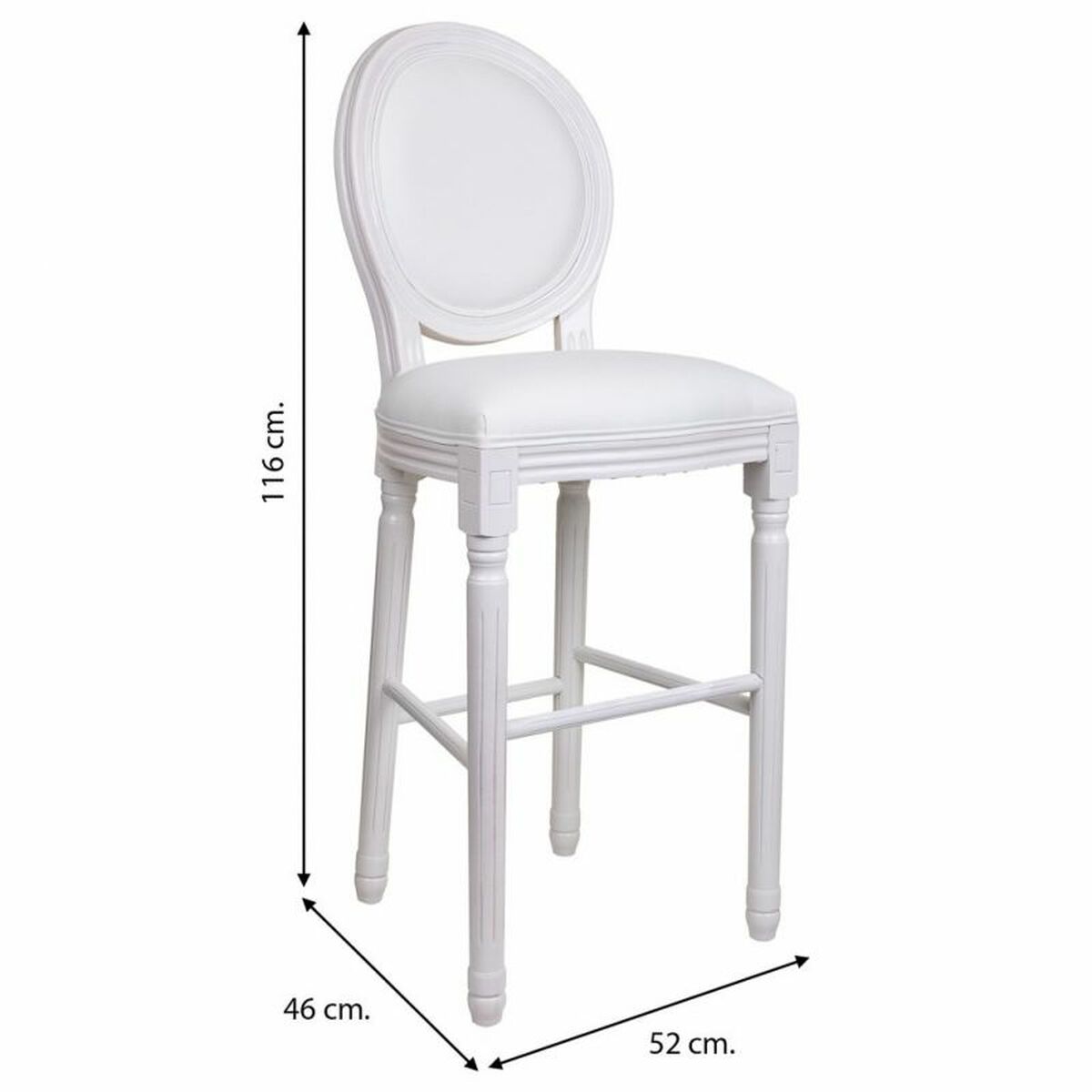 Sittpall Alexandra House Living Vit Polyuretan 46 x 116 x 52 cm - 5