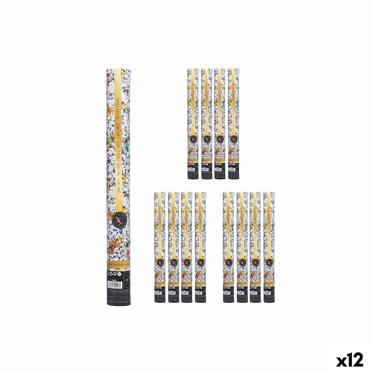Konfettikanon 9901-80 Multicolour Papper Papp Plast 5 x 79 x 5 cm (12 antal)