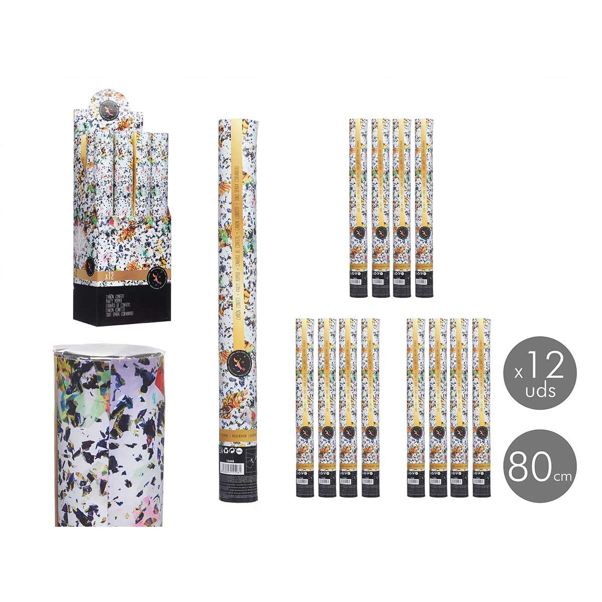 Konfettikanon 9901-80 Multicolour Papper Papp Plast 5 x 79 x 5 cm (12 antal) - 3