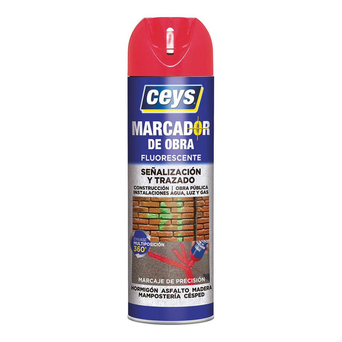Sprejfärg Ceys Röd 500 ml Fluorescerande - 2
