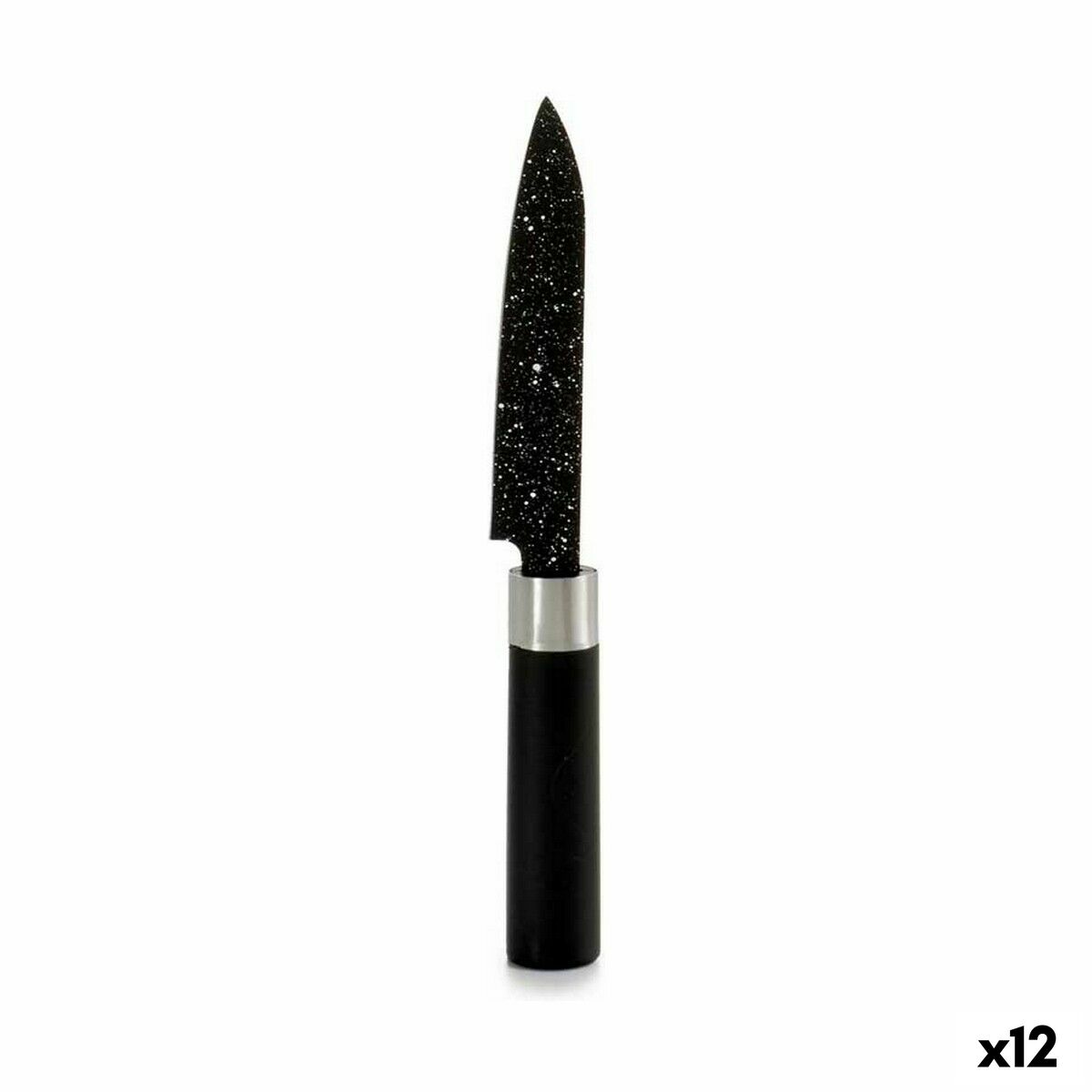 Skalkniv Kinvara Svart Rostfritt stål Plast 2,5 x 20,5 x 1,7 cm 20,5 x 1,7 x 2,5 cm Marmor (12 antal)