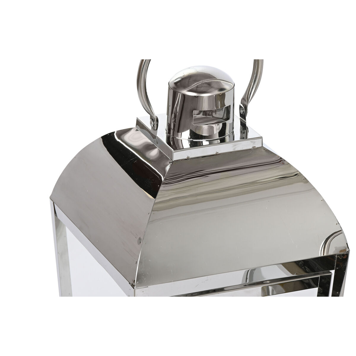Lykta Home ESPRIT Silvrig Glas Stål Kromad 23 x 23 x 60 cm (3 Delar) - 4