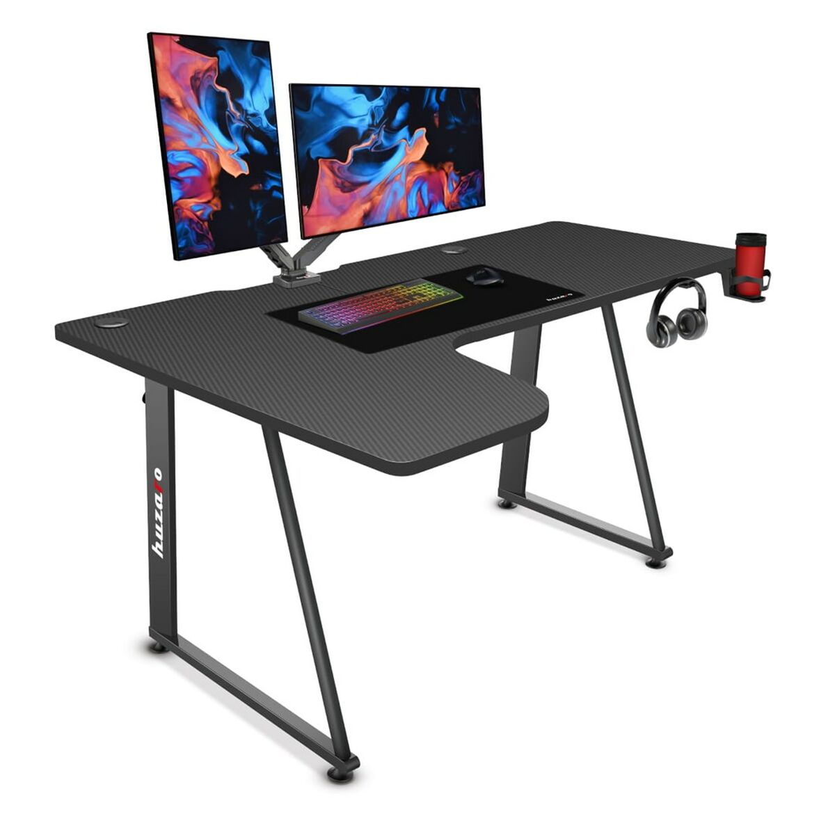 Skrivbord Huzaro HZ-Hero 7.7 Svart 160 x 60 cm - 2