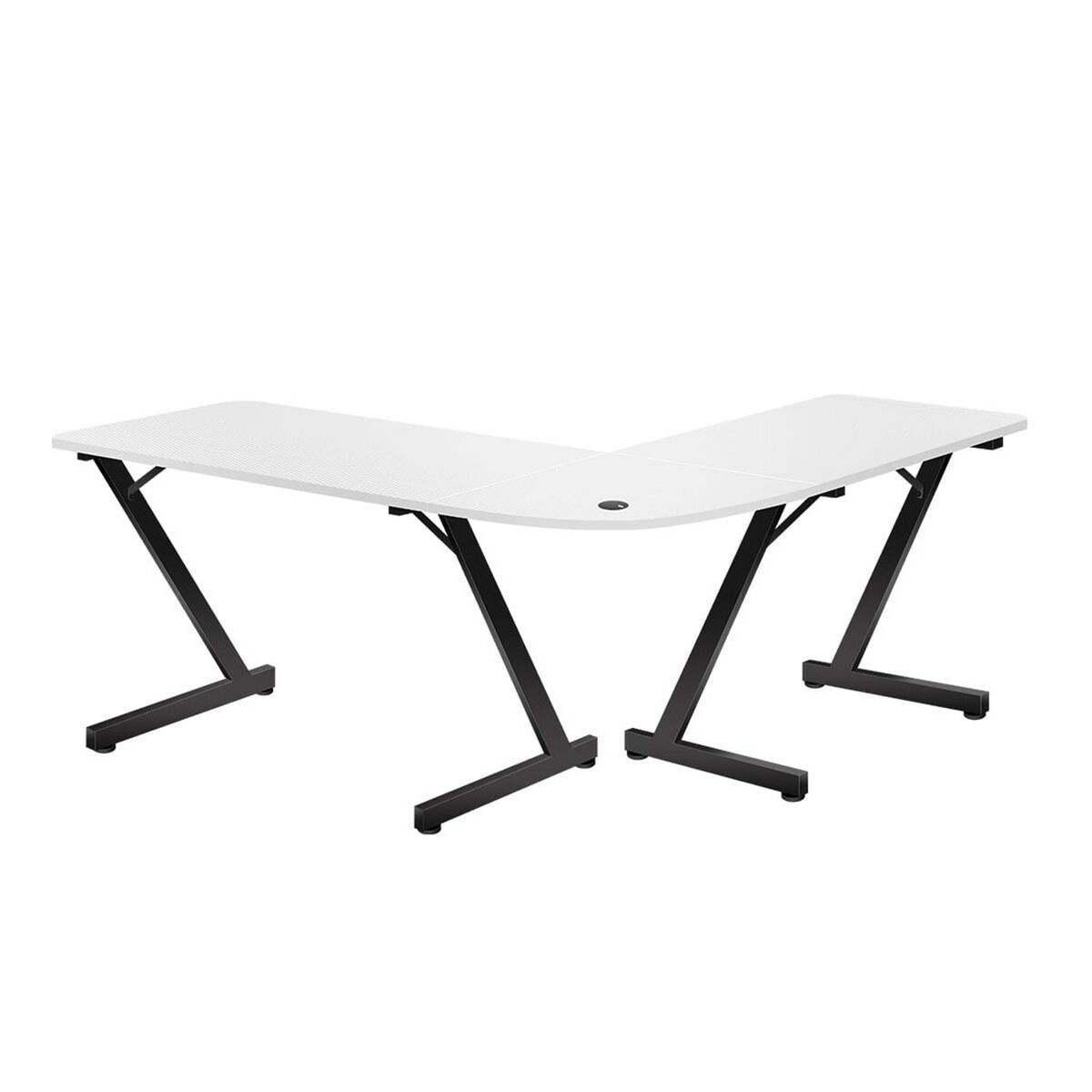 Skrivbord Gaming Huzaro HZ-Hero 7.0 Vit Svart Kolfiber 154 x 72,5 x 117 cm - 5
