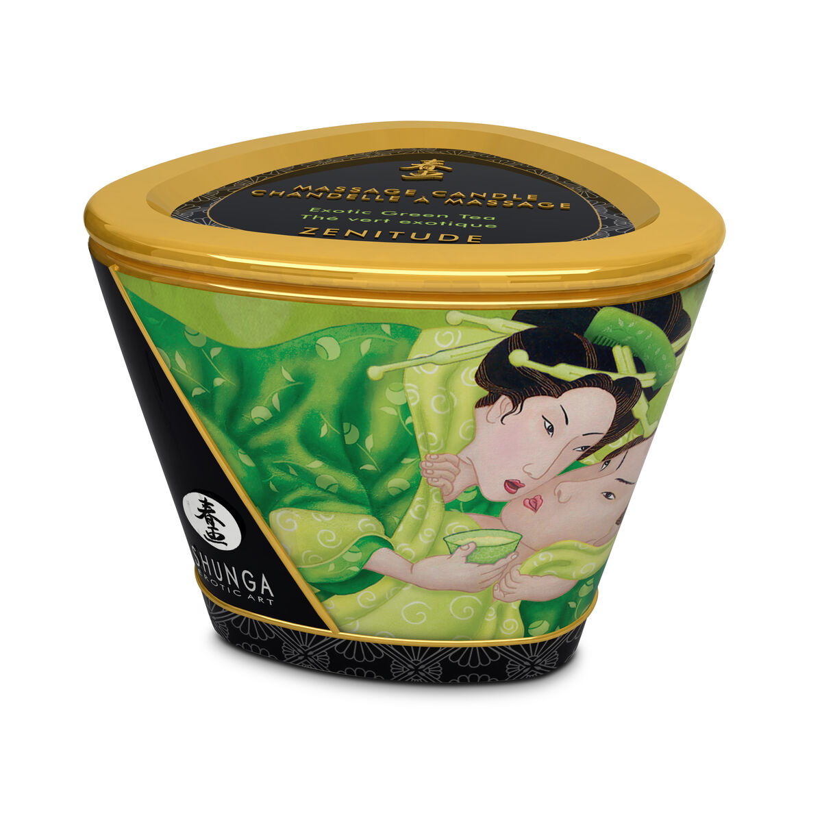 Massageljus med grönt te-arom Shunga 8401700 Grönt te 170 ml - 3