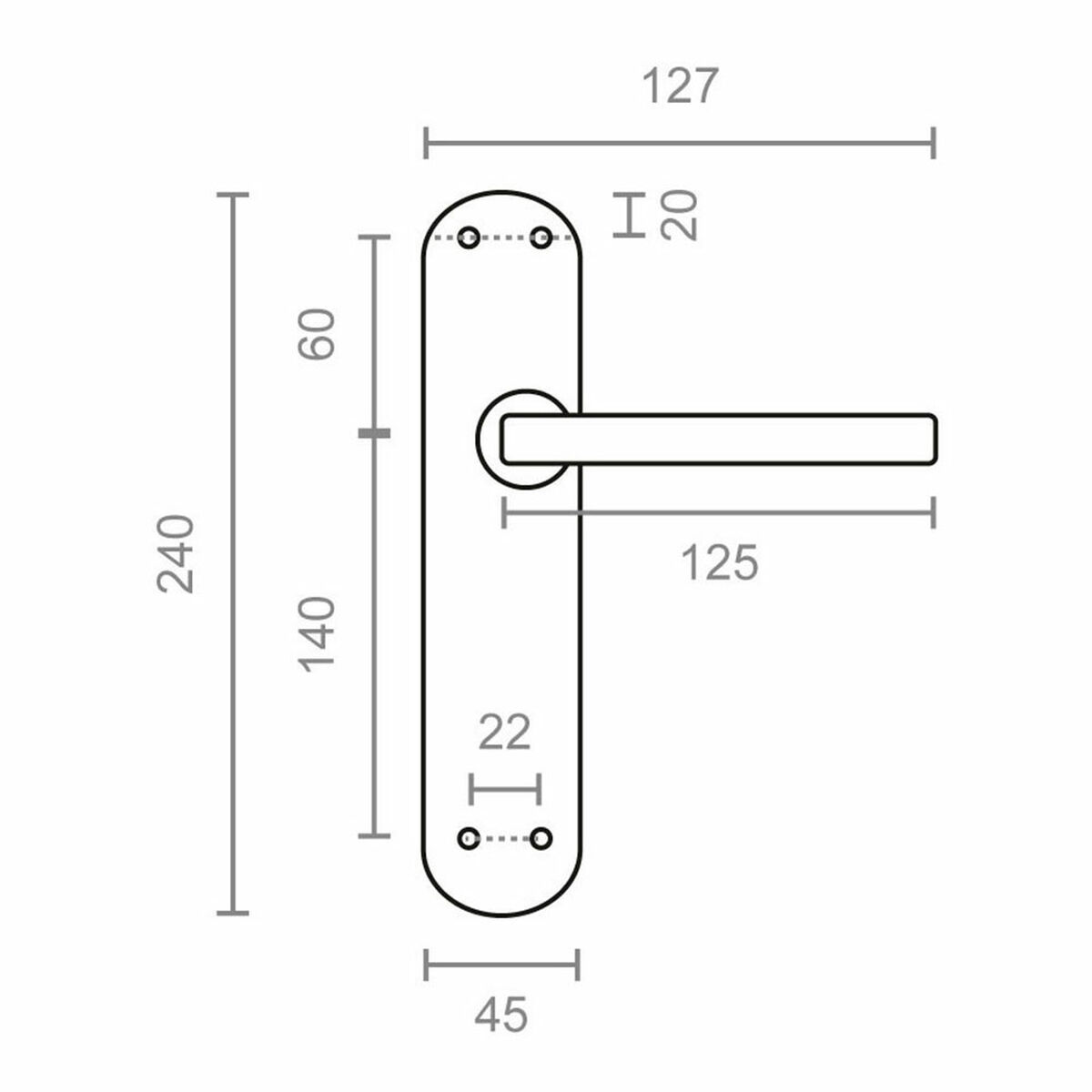uppsättning handtag EDM 85434 606 24 x 4,5 cm - 5