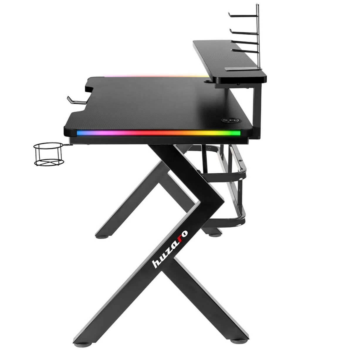 Skrivbord Gaming Huzaro HZ-Hero 5.0 RGB Svart Stål Kolfiber 116 x 69,5 x 59 cm - 4