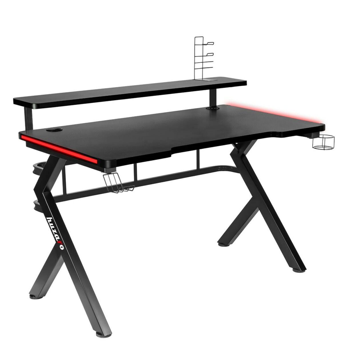 Skrivbord Gaming Huzaro HZ-Hero 5.0 RGB Svart Stål Kolfiber 116 x 69,5 x 59 cm - 7