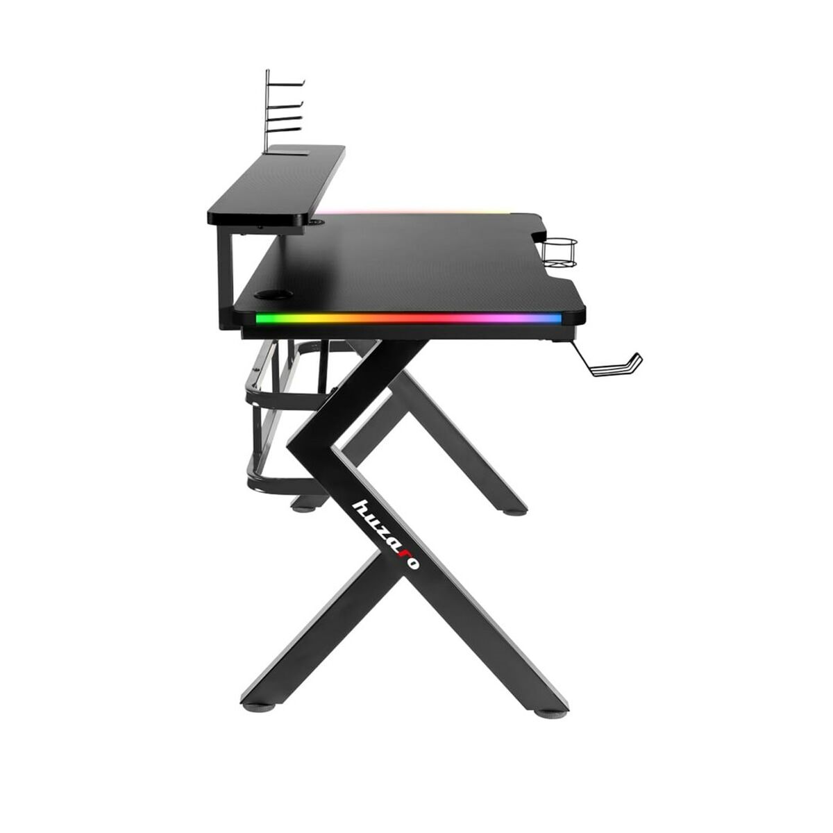 Skrivbord Gaming Huzaro HZ-Hero 5.0 RGB Svart Stål Kolfiber 116 x 69,5 x 59 cm - 6