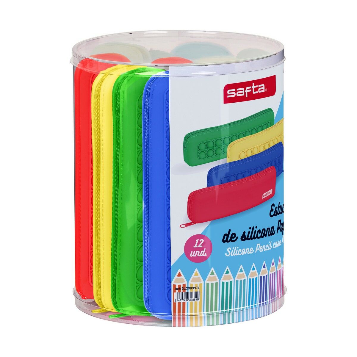Skolväska Safta Pop It Multicolour Smal (12 Delar) - 3