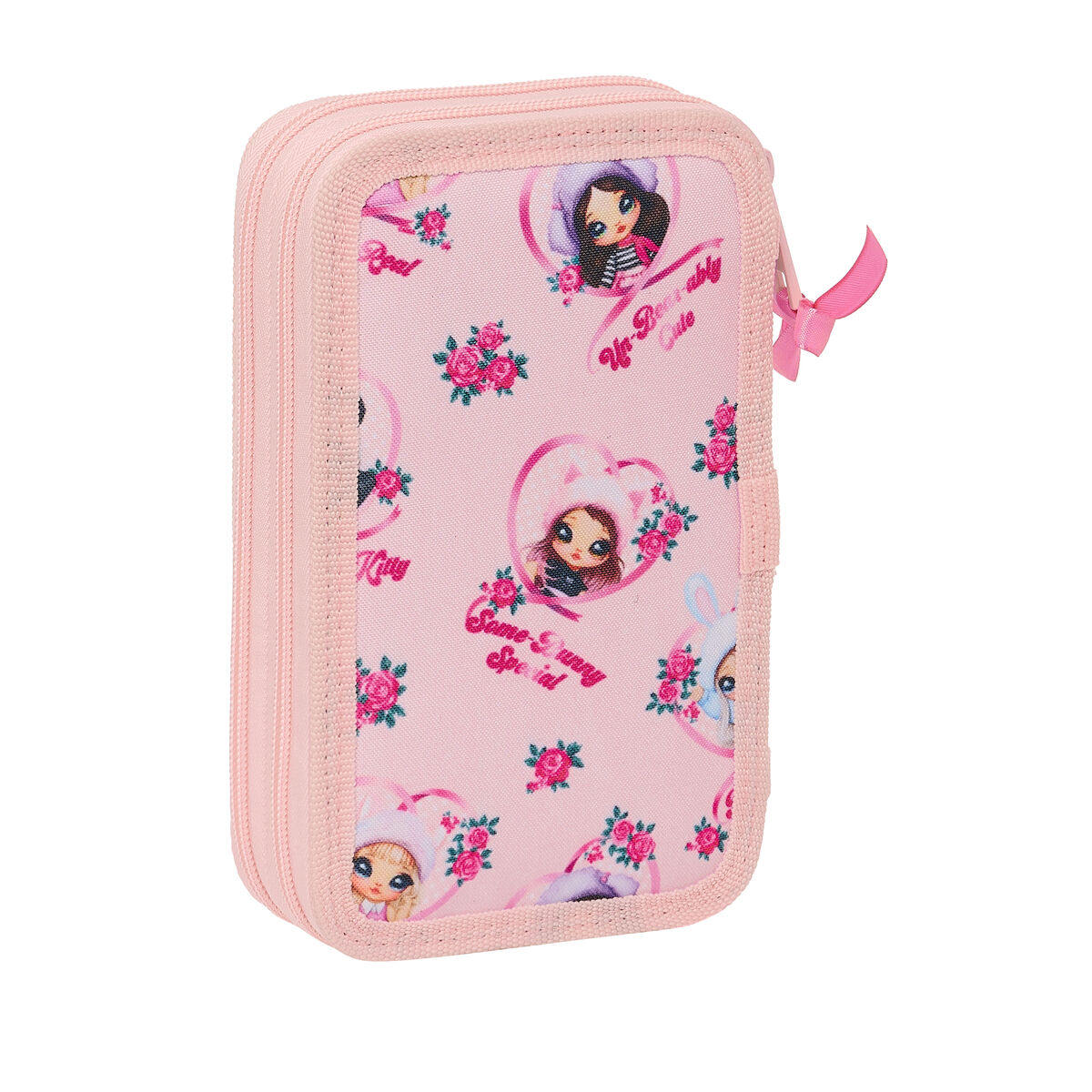 Dubbelt pennfodral Na!Na!Na! Surprise Fabulous Rosa 12.5 x 19.5 x 4 cm (28 Delar) - 5