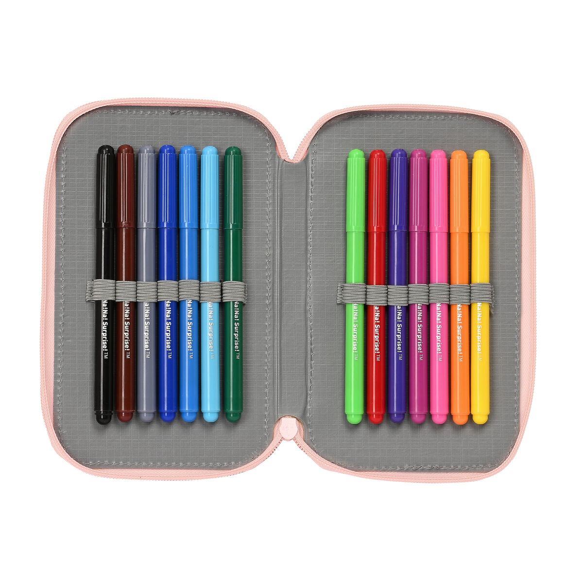 Dubbelt pennfodral Na!Na!Na! Surprise Fabulous Rosa 12.5 x 19.5 x 4 cm (28 Delar) - 4