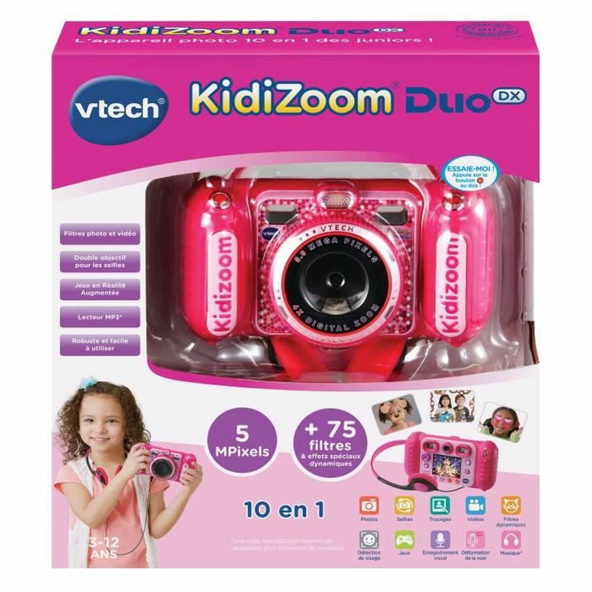 Digitalkamera för barn Vtech Duo DX rose - 2