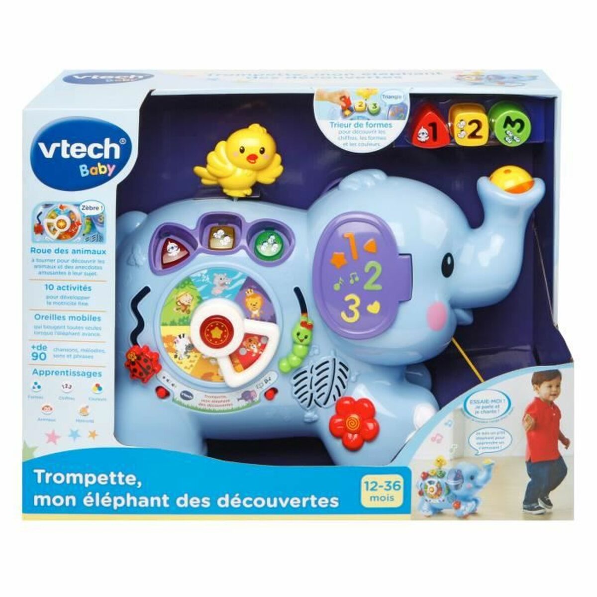 Interaktiv leksak för småbarn Vtech Baby Trumpet, My Elephant of Discoveries - 8