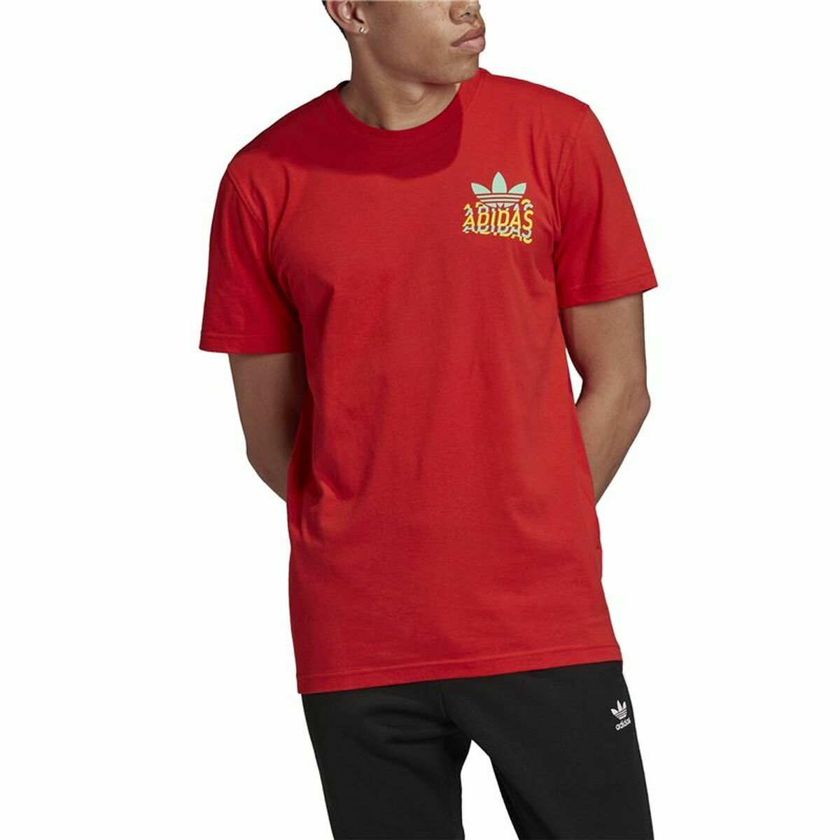 T-shirt med kortärm Herr Adidas Multifade  Röd - 6