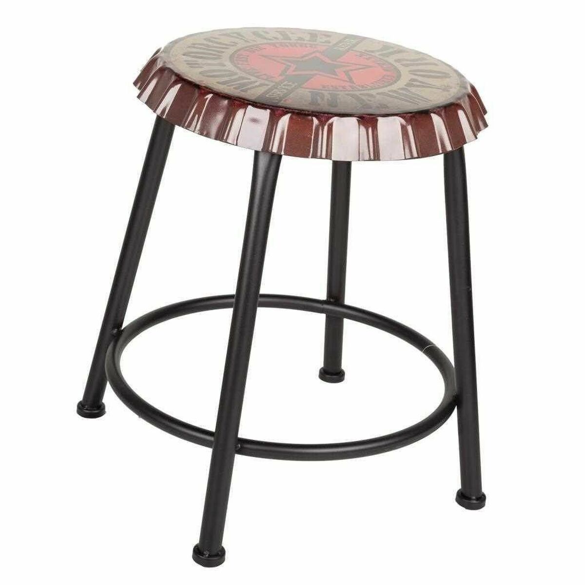 Sittpall Alexandra House Living Svart Järn 35 x 46 x 35 cm