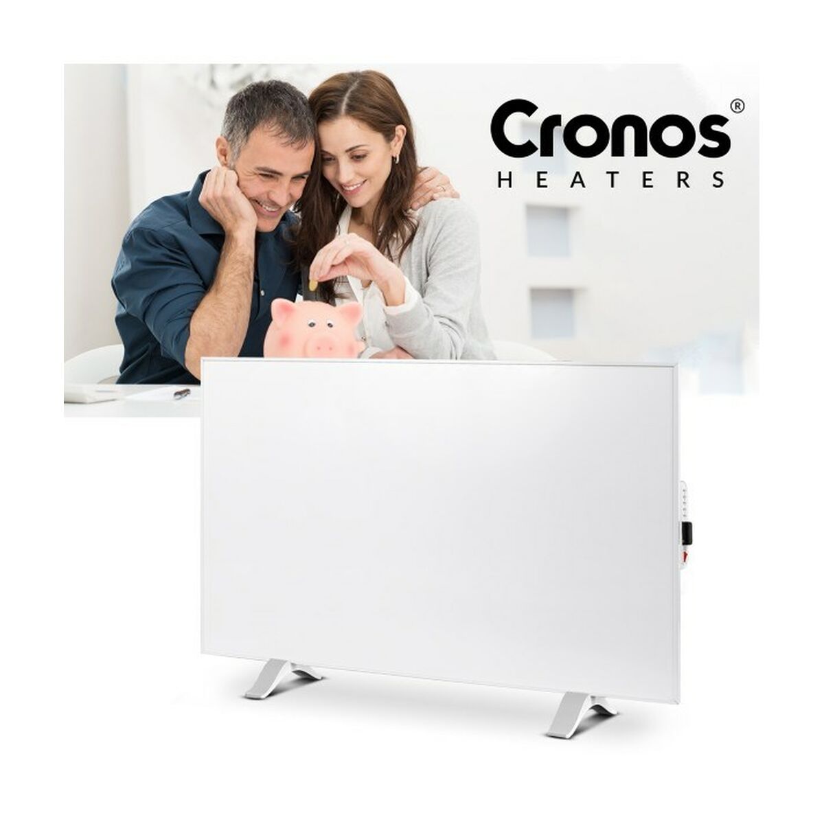 Värmeelement Cronos CRP-980TWP Vit 980 W 1 Delar - 2