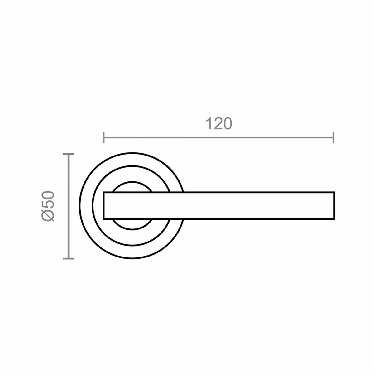 Handtag med ros EDM 85437 606 Aluminium Ø 50 mm - 5