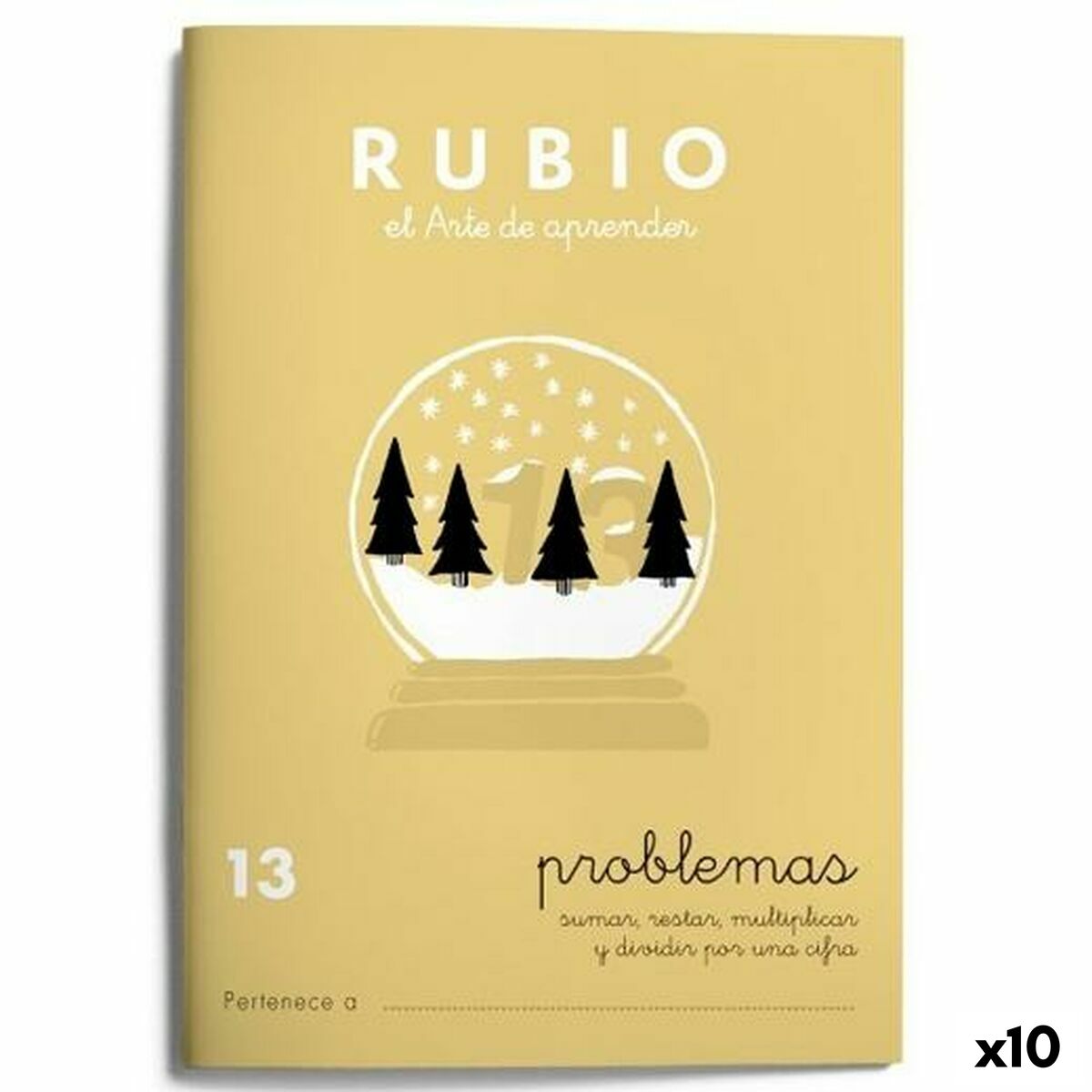 Matematik övningsbok Rubio Nº 13 A5 spanska 20 Blad (10 antal)