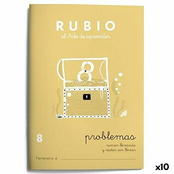 Matematik övningsbok Rubio Nº 8 A5 spanska 20 Blad (10 antal)