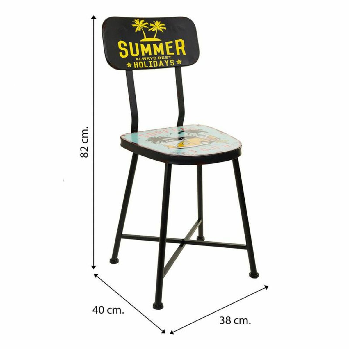 Sittpall Alexandra House Living Svart 40 x 82 x 38 cm - 6