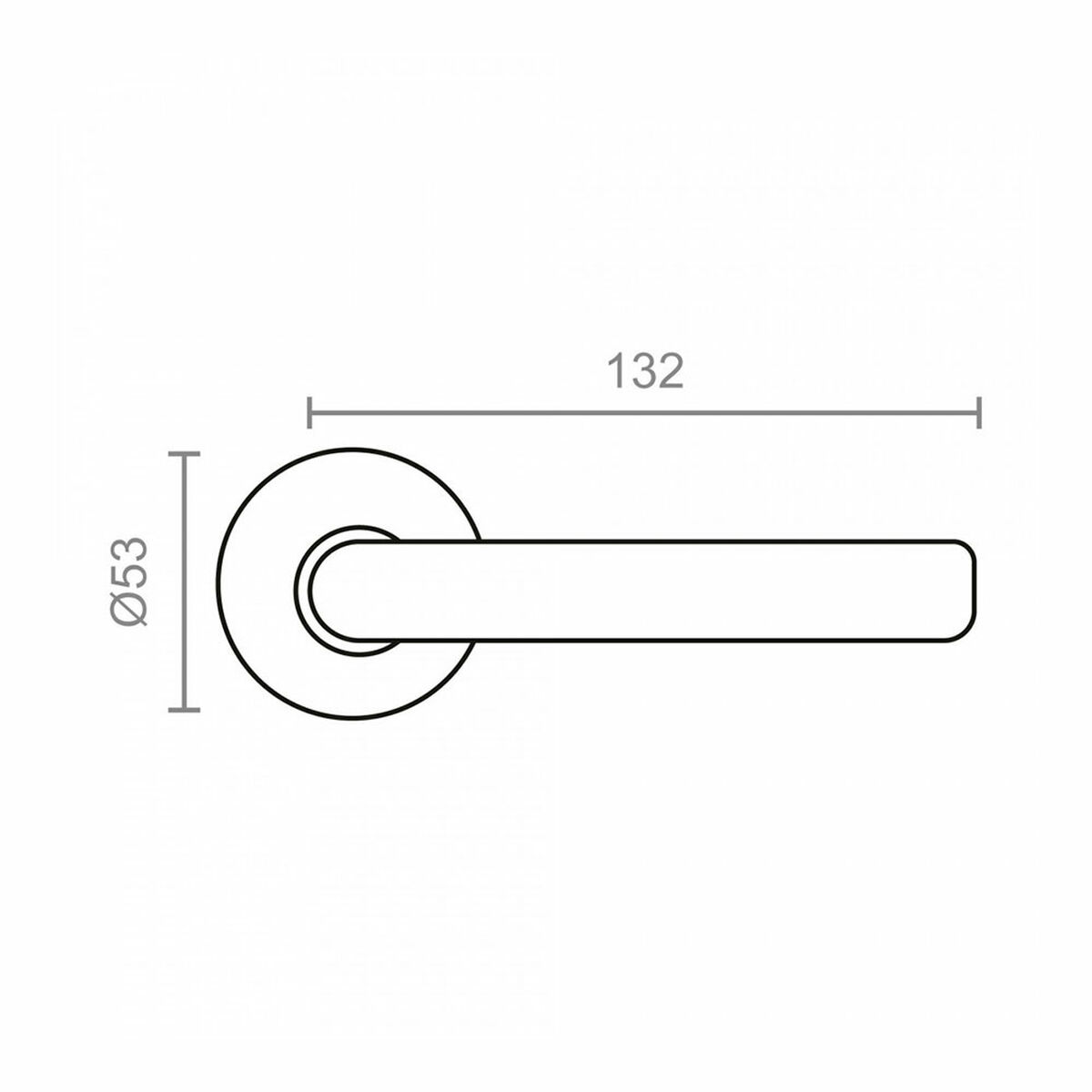Handtag med ros EDM 85441 575 Rostfritt stål Ø 53 mm - 5