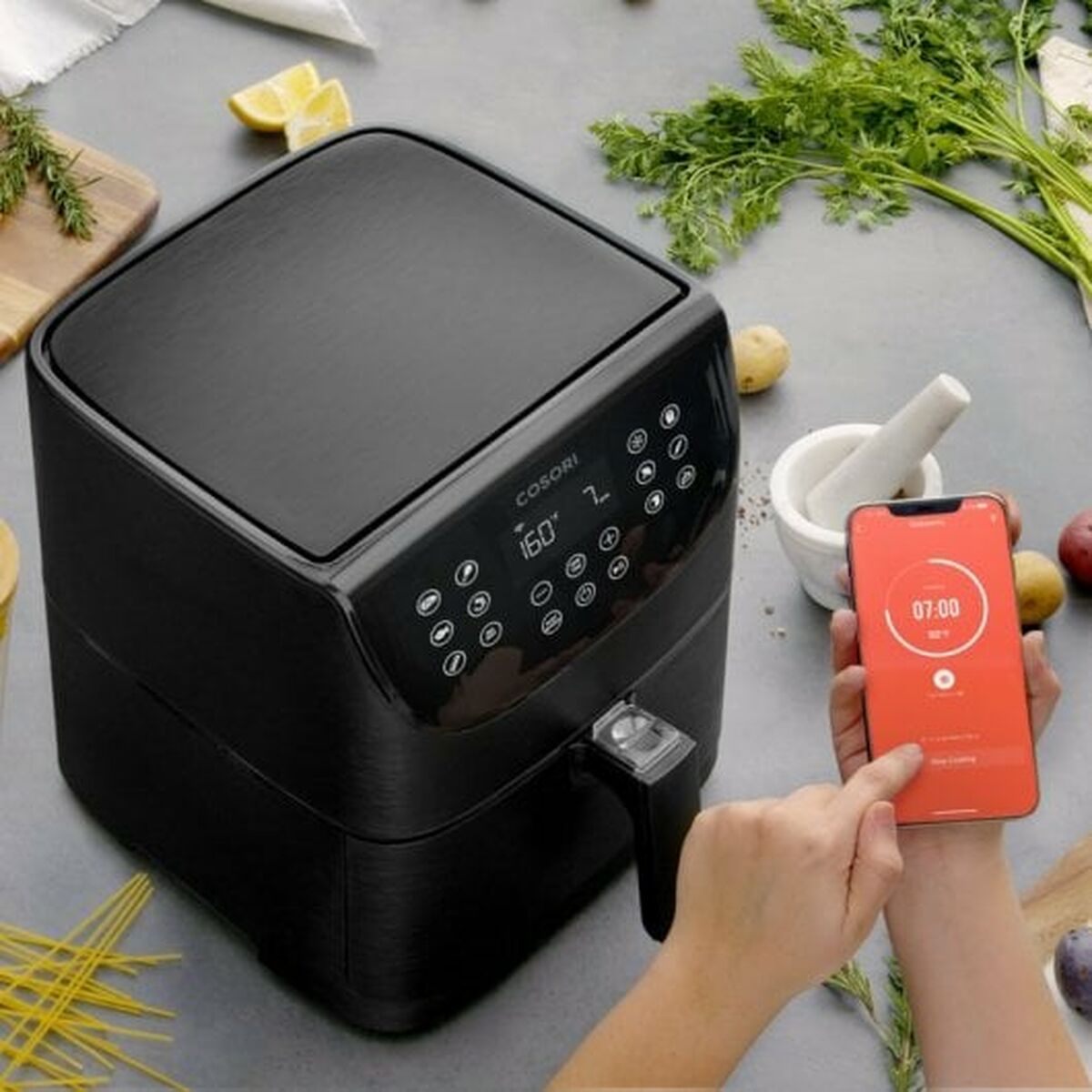 Luftfritös Cosori Smart Chef Edition Svart 1700 W 5,5 L - 7