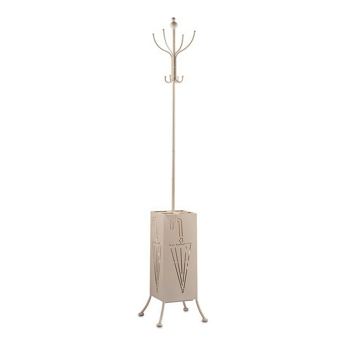 Kapphängare Gift Decor Kräm Metall 34 x 188 x 34 cm Paraplyställ - 3