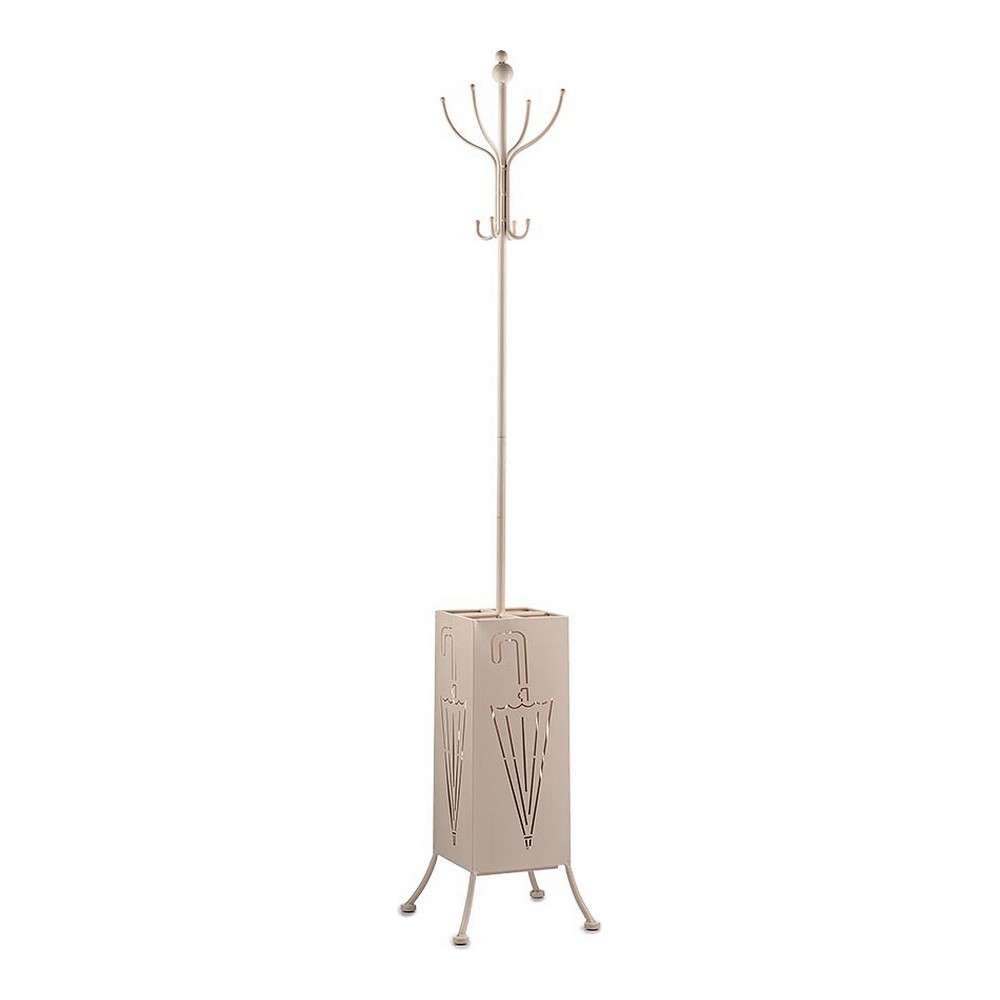 Kapphängare Gift Decor Kräm Metall 34 x 188 x 34 cm Paraplyställ