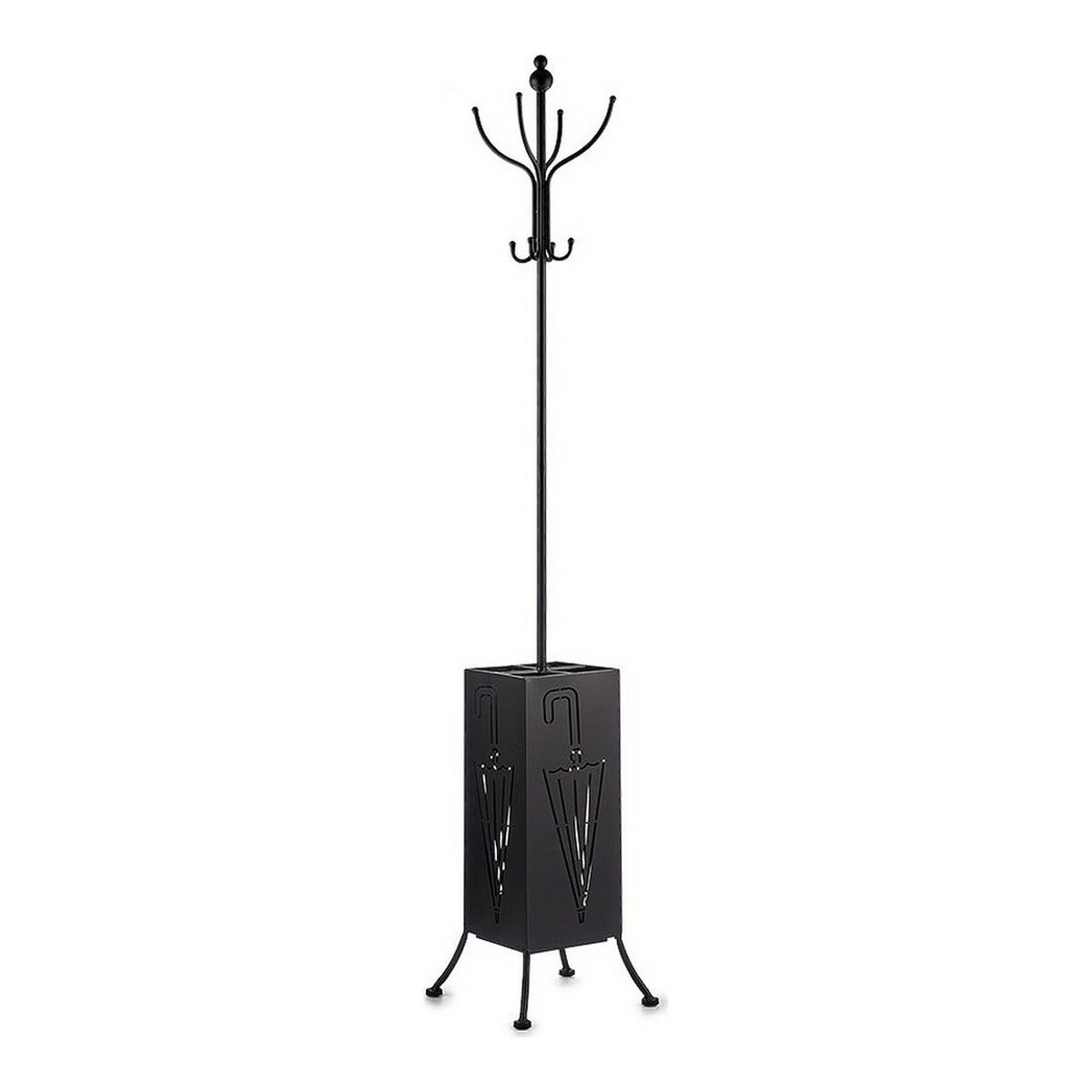 Kapphängare Gift Decor Svart Metall 34 x 188 x 34 cm Paraplyställ - 3