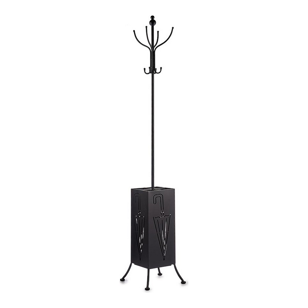 Kapphängare Gift Decor Svart Metall 34 x 188 x 34 cm Paraplyställ