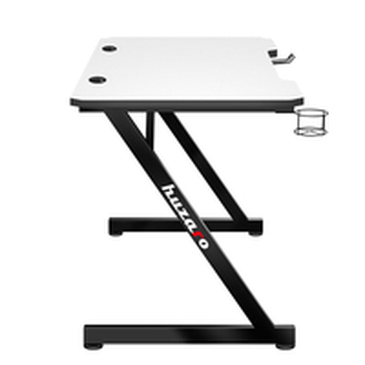 Skrivbord Huzaro Hero 2.5 Vit Svart Aluminium 120 x 60 cm - 5