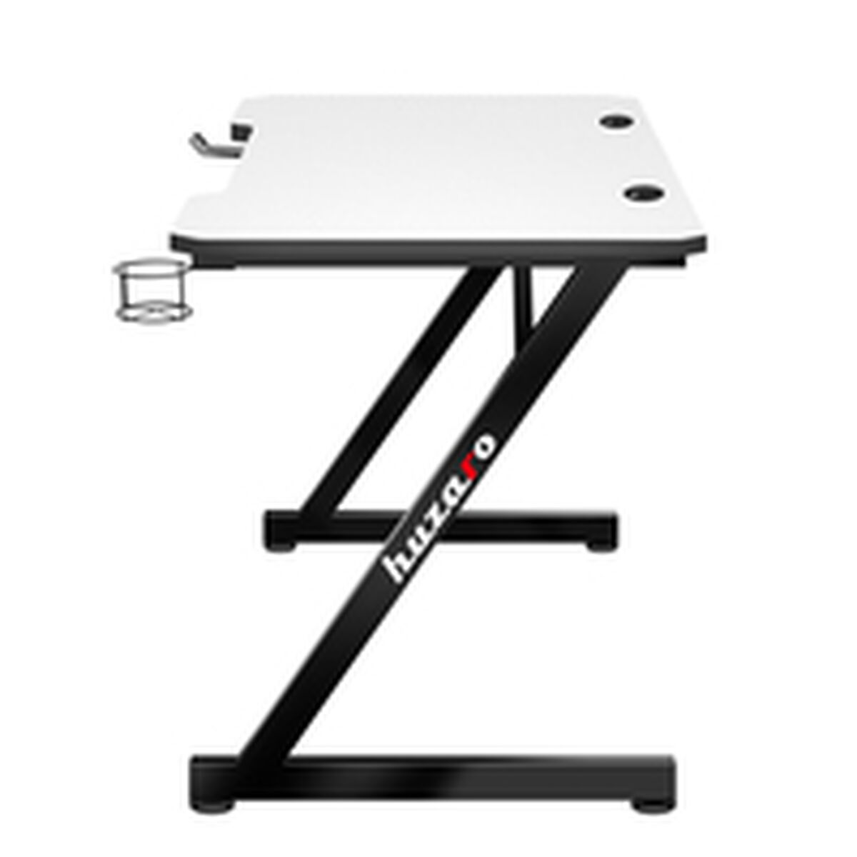 Skrivbord Huzaro Hero 2.5 Vit Svart Aluminium 120 x 60 cm - 2