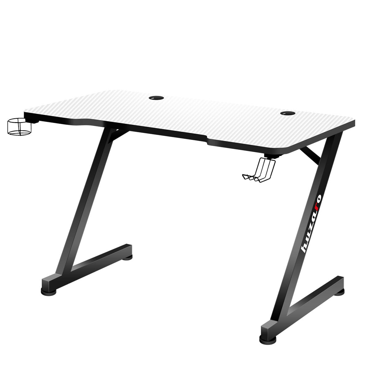 Skrivbord Huzaro Hero 2.5 Vit Svart Aluminium 120 x 60 cm - 6