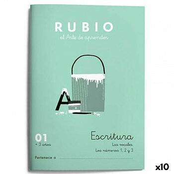Writing and calligraphy notebook Rubio Nº01 A5 spanska 20 Blad (10 antal)