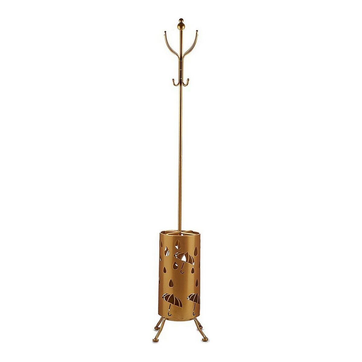 Kapphängare Gift Decor Gyllene Metall 44 x 185 x 44 cm Paraplyställ - 3
