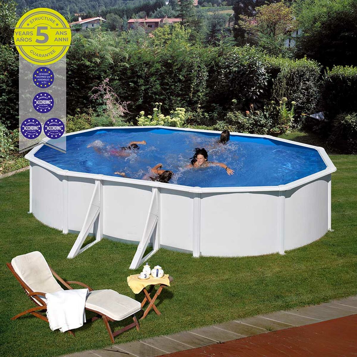 Bollhav Gre Fidji KIT500ECO Oval 500 x 300 x 120 cm - 5