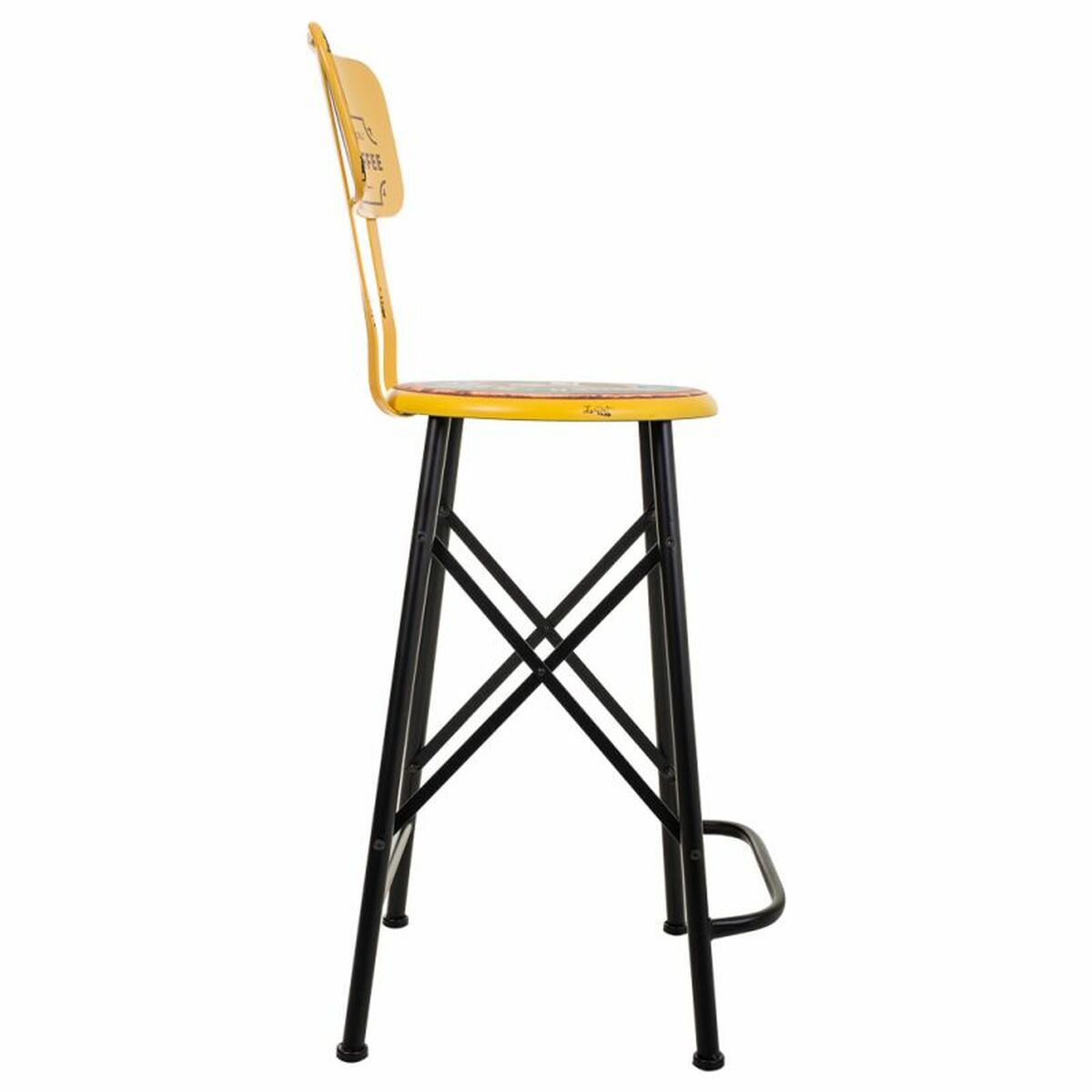 Sittpall Alexandra House Living Gul Järn 40 x 100 x 46 cm - 4