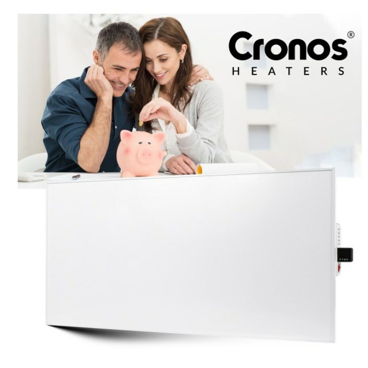 Värmeelement Cronos CRP-600TWP Vit 600 W 1 Delar - 4