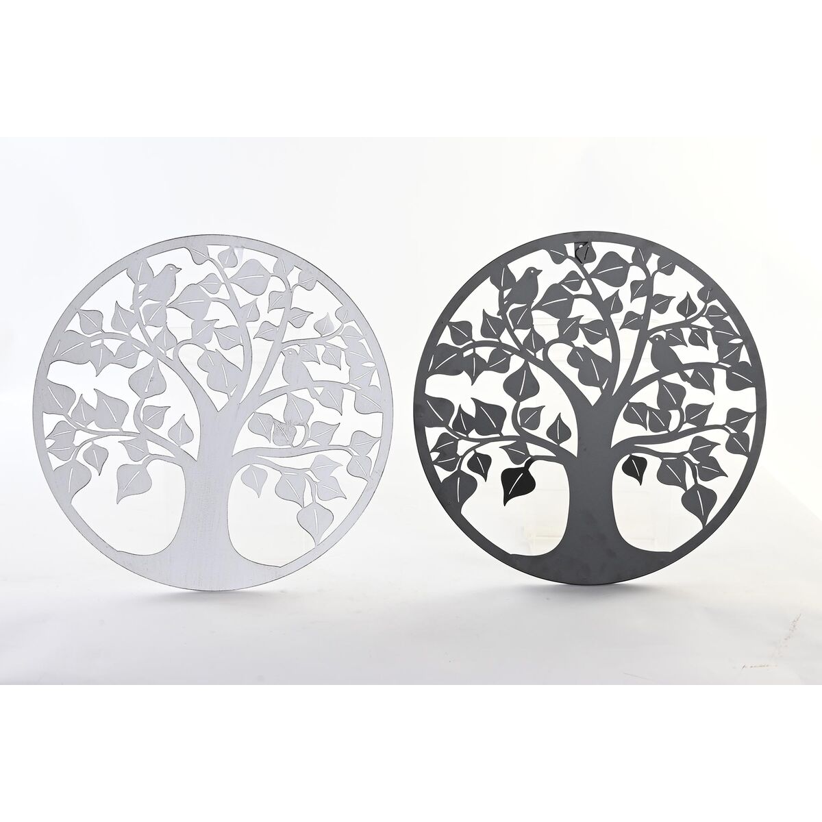 Väggdekoration DKD Home Decor Träd Metall Traditionell (2 antal) (40 x 1 x 40 cm)