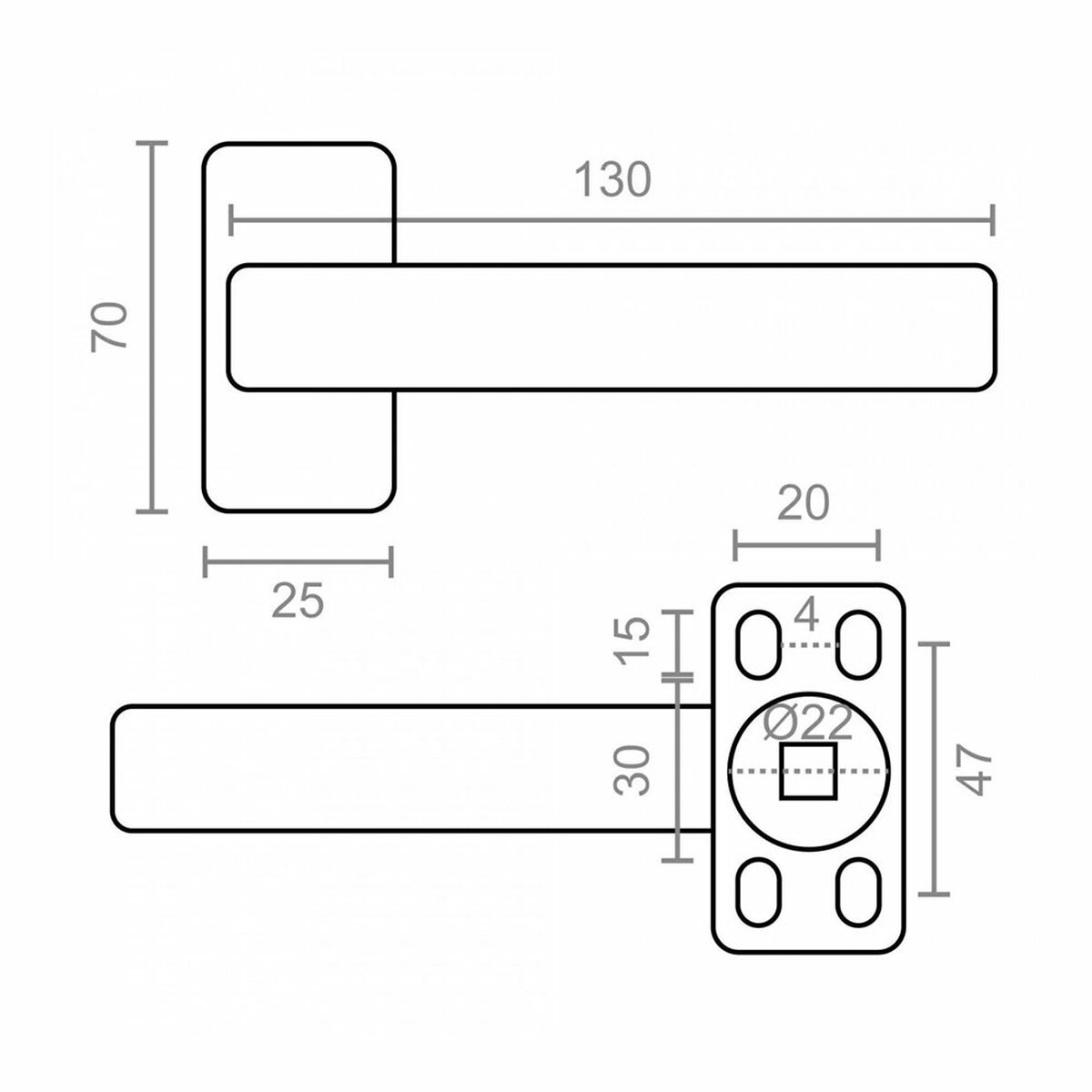 uppsättning handtag EDM 85452 6800 Aluminium 7 x 2,5 x 13 cm - 5