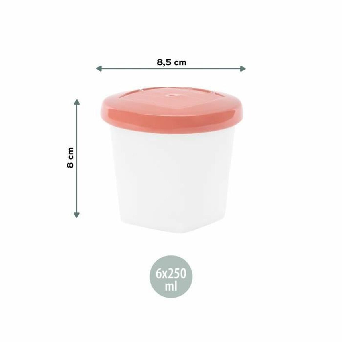 Lunchlådor, set Babymoov A004318 Vit Multicolour 250 ml (6 antal) - 5
