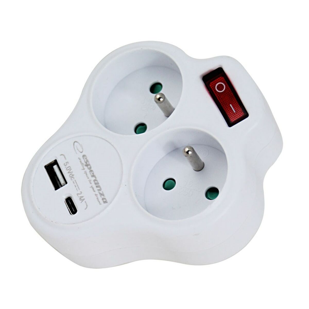 Plugg adapter Esperanza ELK311W 2 Plug - 2