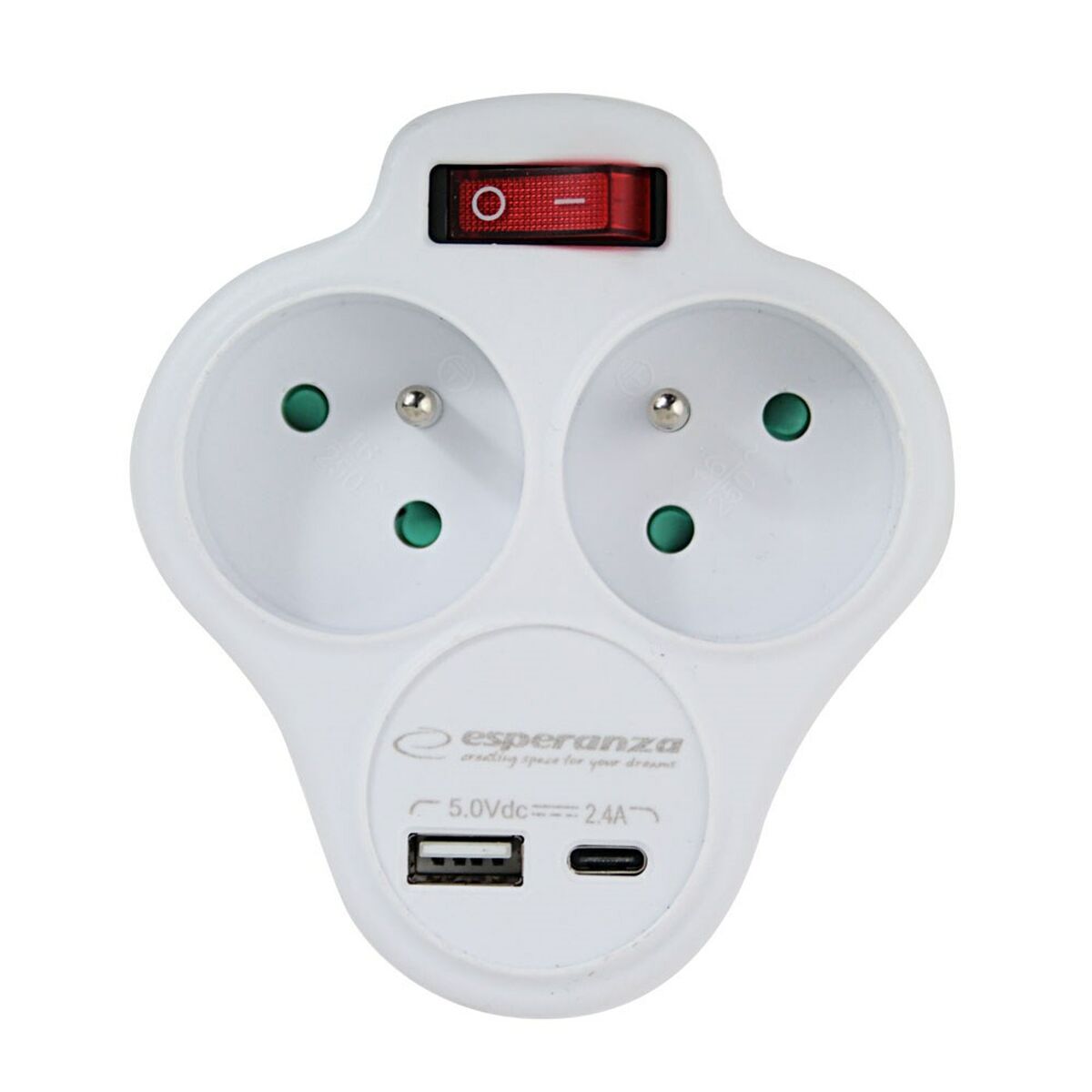 Plugg adapter Esperanza ELK311W 2 Plug