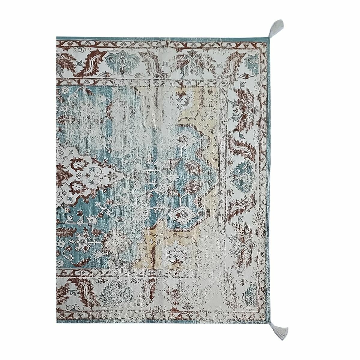 Matta DKD Home Decor Antikbehandlad Blå Bomull Arab Frans (120 x 180 x 1 cm) - 9