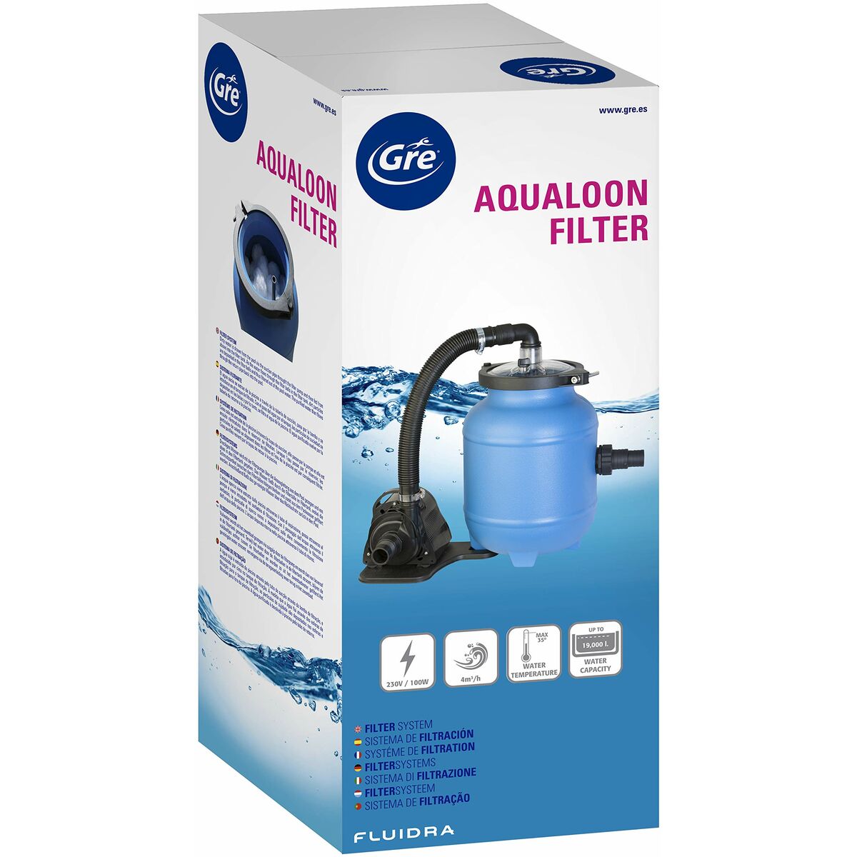 Reningsverk för simbassäng Gre Aqualoon faq200 4000 l/h - 3