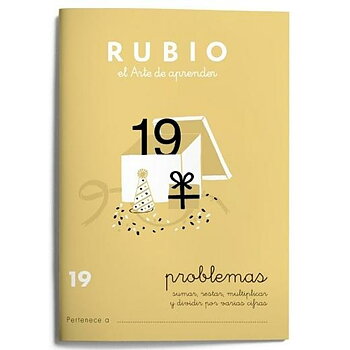 Matematik övningsbok Rubio Nº19 A5 spanska 20 Blad (10 antal)