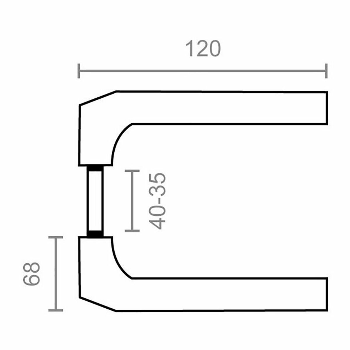 uppsättning handtag EDM 85454 702 Aluminium 12 cm - 5