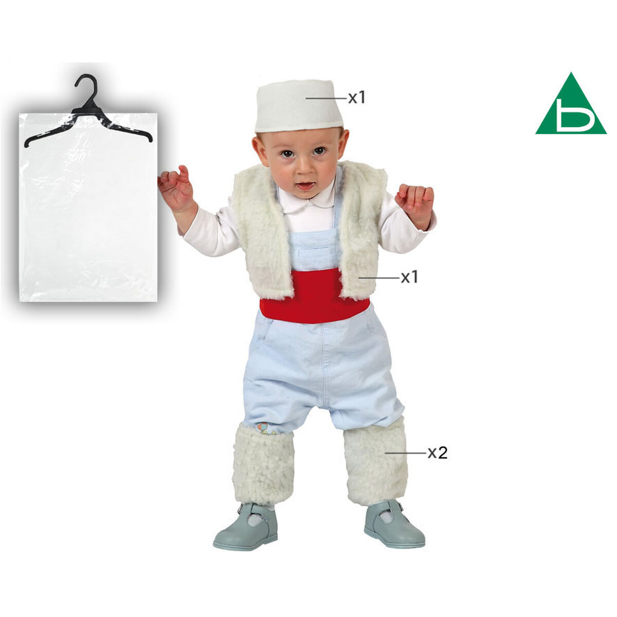 Maskeraddräkt bebis Vit Jul - 9